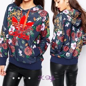 Adidas Rita Ora Floral Rose Hoodie S